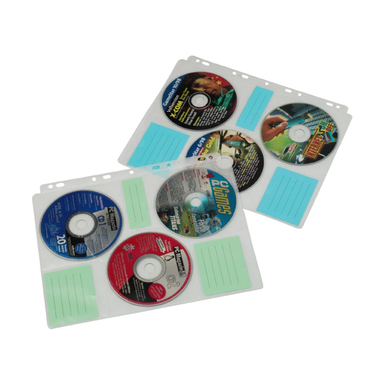 Hama folija za 6 CD/DVD-jev, DIN A4, vključno s kazalkami, pakiranje po 10 kosov (cena za paket)