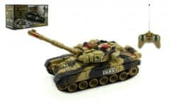 Teddies Rezervoar RC T-80 plastični 25cm z akumulatorskim paketom USB + adapter za baterijo 2 tipa 2,4 GHz