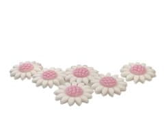 shumee Okras za torto Rožnati cvetovi marjetice 6 kosov