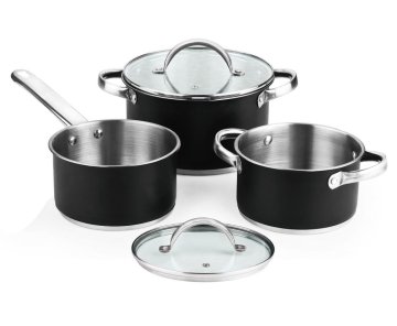 San Ignacio Komplet posode iz nerjavečega jekla 5 kosov Ronda črna BGEU-5508