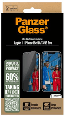 PanzerGlass Privacy zaščitno steklo za iPhone 16e/14/13/13Pro, UWF