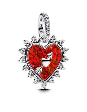Pandora Srebrn obesek Srce z vrtljivo puščico ME 793667C01