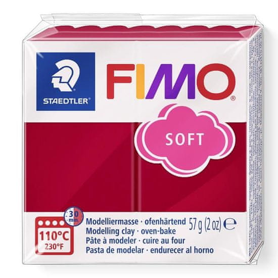 FIMO soft 57g - temno rdeča