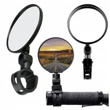 Korbi Širokokotno kolesarsko ogledalo za krmilo, vrtljivo 360°