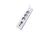 Razdelilec 220V 1/3 3m + stikalo; 3xUSB-A + 1xUSB-C , bela barva, IP20, 16A