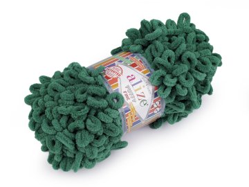 Alize Pletena preja Puffy Fine 100 g - (532) žajbljevo zelena temna