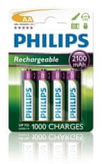 Philips baterije AA 2100mAh MultiLife, NiMh - 4 kosi