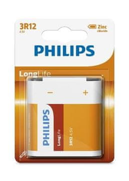 Philips Baterija 3R12L1B/10 Longlife 4,5V, 1 kos