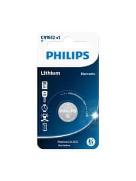 Philips Baterija CR1632/00B Litijeva 3,0V kovanec 1 milijarda (16,0x 3,2)