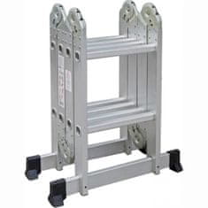 Tark Aluminjasta štiri delna lestev DLM102 (2.4 m)