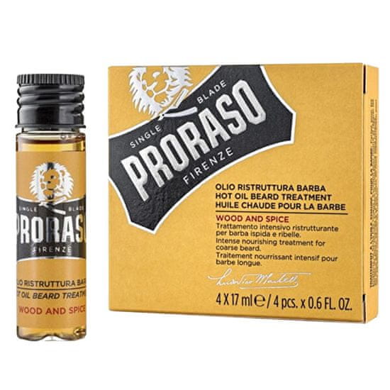 Proraso Set za nego brade z vročim oljem 4 x 17 ml