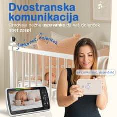 ANFIL Pametni otroški monitor / otroška varuška: Dvosmerni zvok, nočni vid – Varen sistem za spremljanje dojenčka z VOX načinom