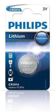 Philips CR2016/01B Litijeva 3,0V gumbna baterija 1 kos
