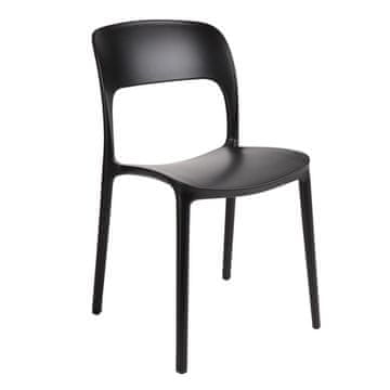 Intesi PLASTIČNI STOL Flexi črn MODERN ergonomski