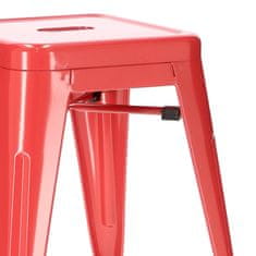 shumee Moderni KOVINSKI STOOLček Paris po navdihu Tolix RED
