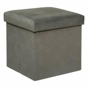 shumee Lilou ZLOŽLJIV POUF, siv, S PREDALOM, meh