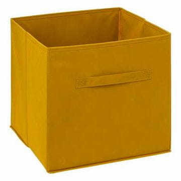 shumee Škatla za police z gorčico in ročaji 31x31 cm