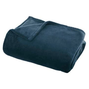 Atmosphera FLANELASTA ODEJA temno modra 125x150cm TOPLA MEHKA