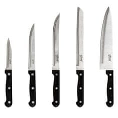 5Five® Komplet 11 nožev, brusilnik, škarje in leseni blok