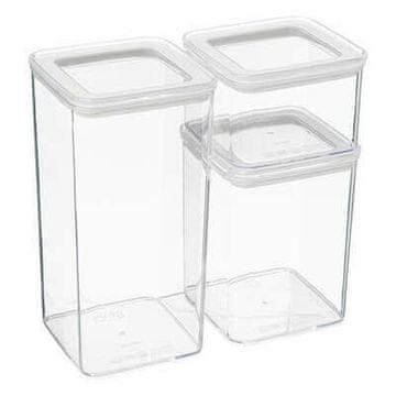 5Five® Komplet 3 prozornih posod Eske 1,5 l, 1 l in 0,5 l