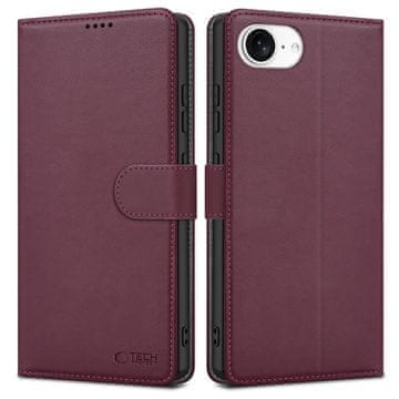 Tech-protect Wallet knjižni ovitek za iPhone 16e, mulberry