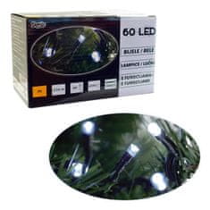 Denis 60 LED, veriga, bela svetloba, 8 funkcij
