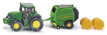 John Deere Traktor s stiskalnico
