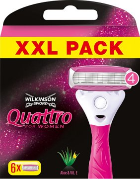 Wilkinson Sword Nadomestne glave Quattro za ženske 6 kosov