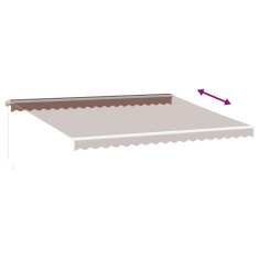 Vidaxl Ročna tenda 4,5 x 3,5 m Rjava 100% poliester