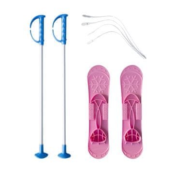 shumee Otroške smuči s palicami MASTER 42cm roza