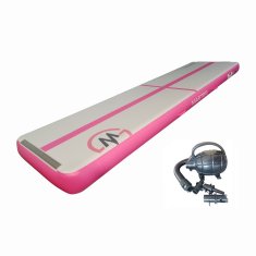 shumee Airtrack akrobatska steza MASTER 400 x 100 x 20 cm - sivo-roza