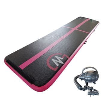 Master Akrobatska steza Airtrack mojster 500 x 100 x 10 cm - črna in roza