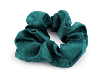Elastika za lase Scrunchie - zelena temna.