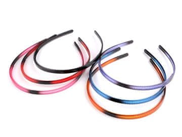 Plastični trak za lase - mešanica (12 kosov)