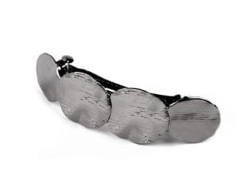 Francoska sponka za lase - sivo jeklo