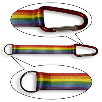 shumee Kratka vrvica z obeskom mavrične barve LGBT