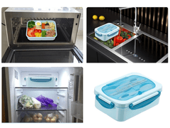 Verkgroup Lunchbox posoda za zajtrk ,malico ali kosilo s predelki za jedilni pribor