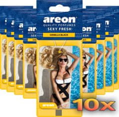 Areon SEXY FRESH Vanilla Black osvežilec za avto, 10 kosov (759262)