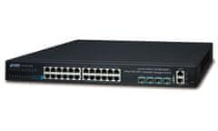 Planet SGS-6341-24T4X Stikalo L3, 24x1Gb, 4x10Gb SFP+, HW/IP stack, VSF/Cluster