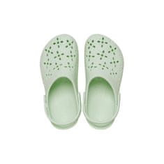 Crocs Cokle svetlo zelena 39 EU Classic Floral Cut Out Clog