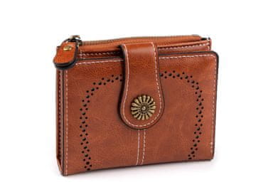 Ženska denarnica 9x12 cm - rjava konjak