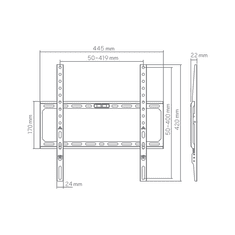S-box stenski nosilec Budget BL-3744F (32"-75"/45kg/400x400)