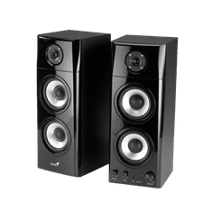 Genius SP-HF1800A II (31730031400) 2.0 60W, 2xRCA, 3,5 mm jack črn komplet lesenih zvočnikov