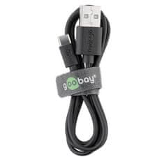 Goobay USB-A 2.0 na USB-C 3m črn polnilni in sync kabel