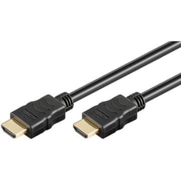 Goobay High speed HDMI (M/M) 1.4 4K 30Hz 3m z Ethernet pozlačen črn kabel