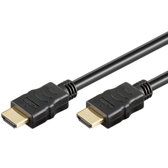 Goobay High Speed HDMI (M/M) 2.0 4K 60Hz 10m z Ethernet pozlačen črn kabel