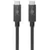 Goobay USB-C na USB-C 1m 100W PD 20Gbit/s črn polnilni in sync kabel