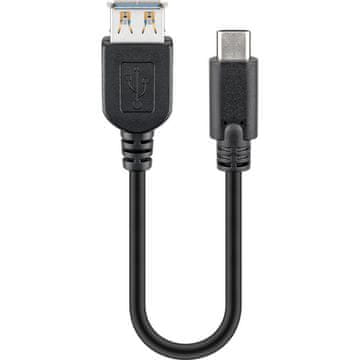 Goobay USB-C (M) na USB A (Ž) (USB 3.0) 0,2 m črn polnilni in sync kabel