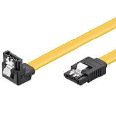 Goobay SATA kabel 6 Gbps 0,7m rumen kotni kabel