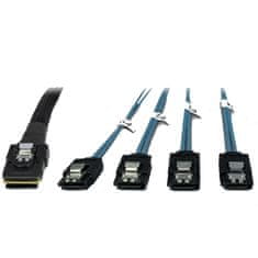Inter-tech 4x SATA-1x mini SAS SFF-8087 Cross-over kabel 1m